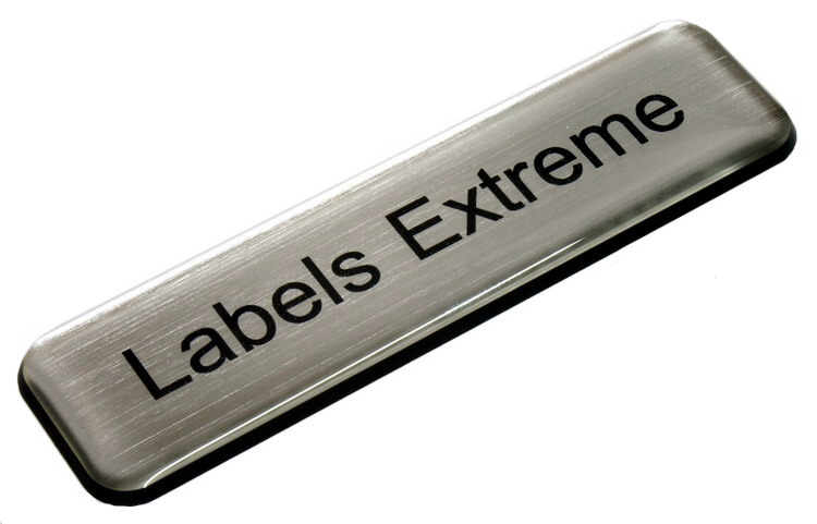 One Line Domed Name Tag with Magnet